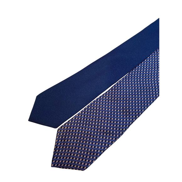 bill blass Other - 2 Ties Solid Blue is Polyster Pattern Silk & Bill Blass Neo